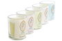 DKD Home Decor Vela Cristal Cera Parafina 9x9x9 120 gr, Surtido de 5 unidades