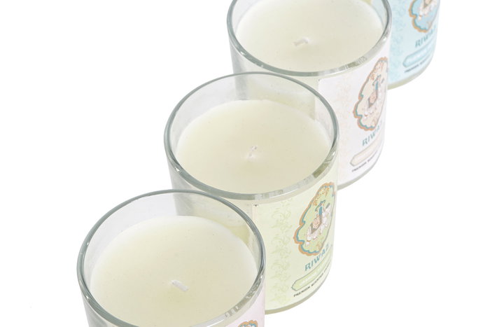 DKD Home Decor Vela Cristal Cera Parafina 9x9x9 120 gr, Surtido de 5 unidades
