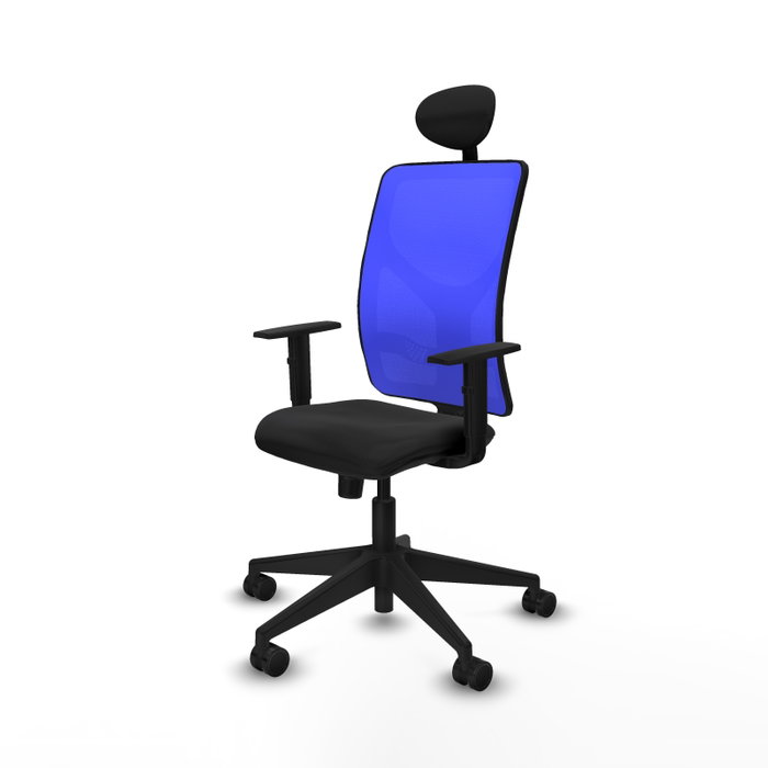 PIQUERAS Y CRESPO Silla de oficina Motilla con Mecanismo Sincro, Negro y Azul PIQUERAS Y CRESPO Silla de oficina Motilla con Mecanismo Sincro, Negro y Azul