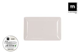 La Mediterranea Bandeja Melamina Ivory 20 cm x 13 cm x 2 cm (24 Unidades)