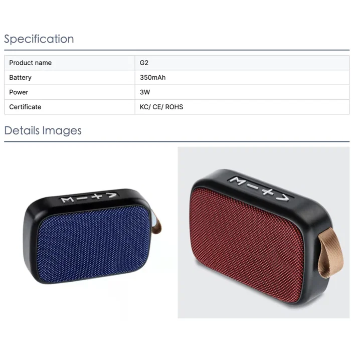 Generico Altavoz portátil bluetooth mini azul