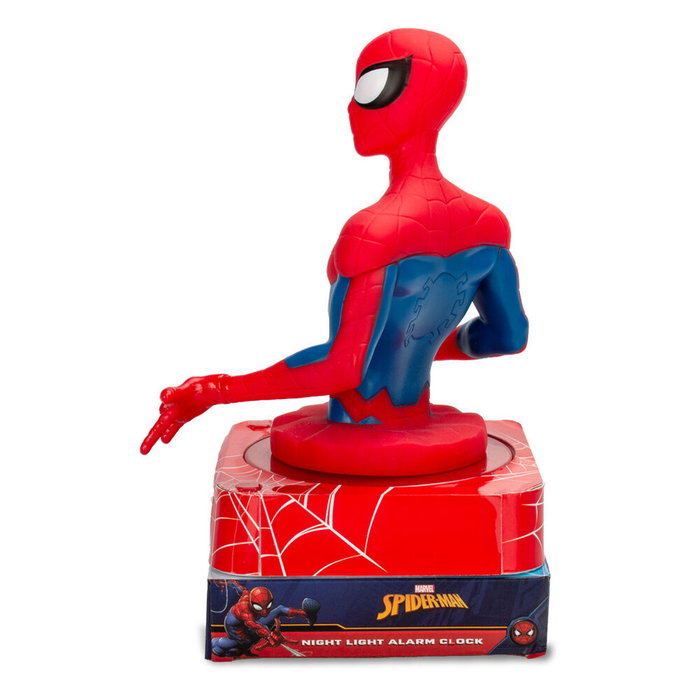 KIDS LICENSING Lámpara 3D con Despertador Spider-Man