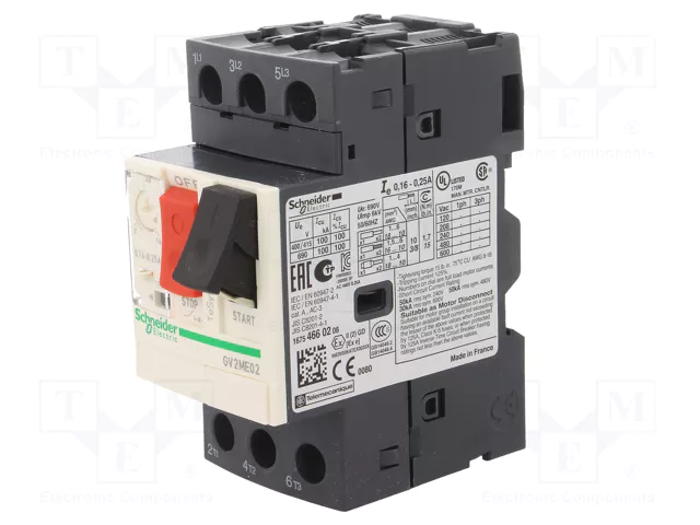 SCHNEIDER ELECTRIC GV2ME02 Interruptor motorizado 0,06kW 2,4A