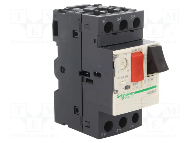 SCHNEIDER ELECTRIC GV2ME02 Interruptor motorizado 0,06kW 2,4A