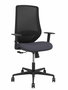 PIQUERAS Y CRESPO Silla Mardos con Mecanismo Sincro, Malla Negra y Asiento Gris Oscuro