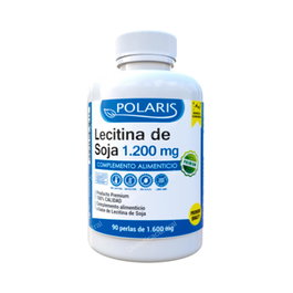 POLARIS Lecitina De Soja 1200Mg 90 Perlas Complemento Alimenticio Colesterol Sin Gluten Sin Lactosa