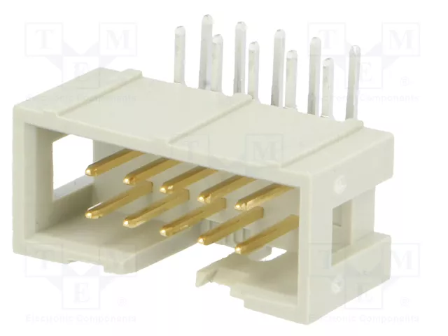 HARTING Conector IDC de 10 pines macho, angulado 90°, THT, 2,54mm