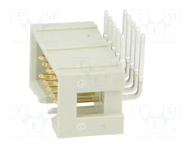 HARTING Conector IDC de 10 pines macho, angulado 90°, THT, 2,54mm