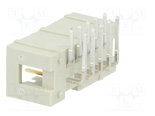 HARTING Conector IDC de 10 pines macho, angulado 90°, THT, 2,54mm