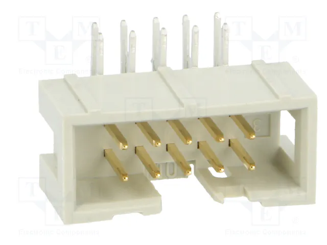 HARTING Conector IDC de 10 pines macho, angulado 90°, THT, 2,54mm