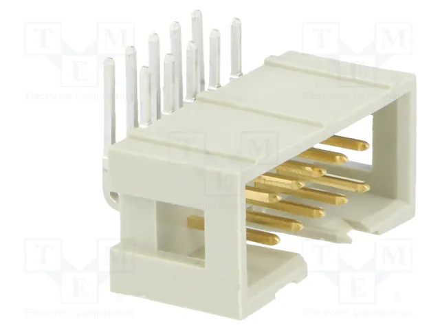 HARTING Conector IDC de 10 pines macho, angulado 90°, THT, 2,54mm