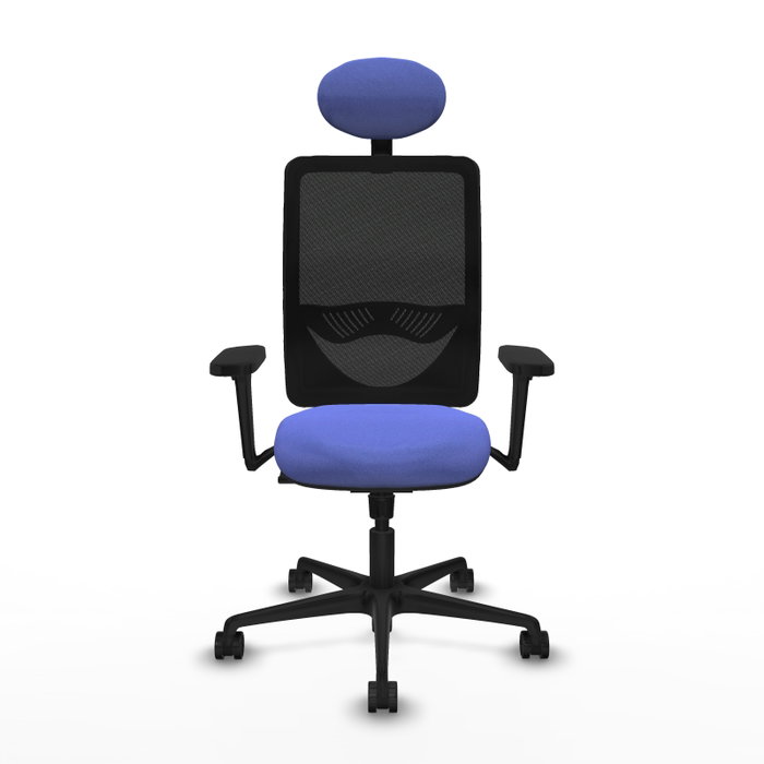 PIQUERAS Y CRESPO Silla de oficina Zulema con Mecanismo Sincro Azul claro y Negro