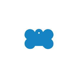 Placa identificativa para collar Imarc Bone Azul