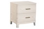 DKD Home Decor Mesita de Noche Tradicional Gris Claro Metal y MDF 2 Cajones 42 x 56.2 x 53 cm