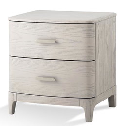 DKD Home Decor Mesita de Noche Tradicional Gris Claro Metal y MDF 2 Cajones 42 x 56.2 x 53 cm