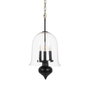Ixia Lámpara de Techo Negro de Metal y Cristal 33 x 33 x 54 cm