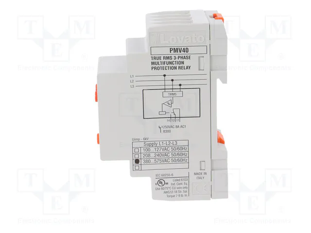LOVATO ELECTRIC Relé de monitorización de tensión PMV SPDT