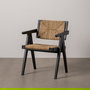 Silla Natural-Negro Madera 56 X 62 X 76,50 cm