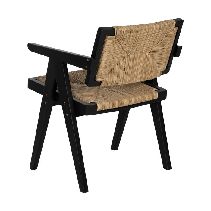 Silla Natural-Negro Madera 56 X 62 X 76,50 cm