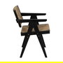 Silla Natural-Negro Madera 56 X 62 X 76,50 cm