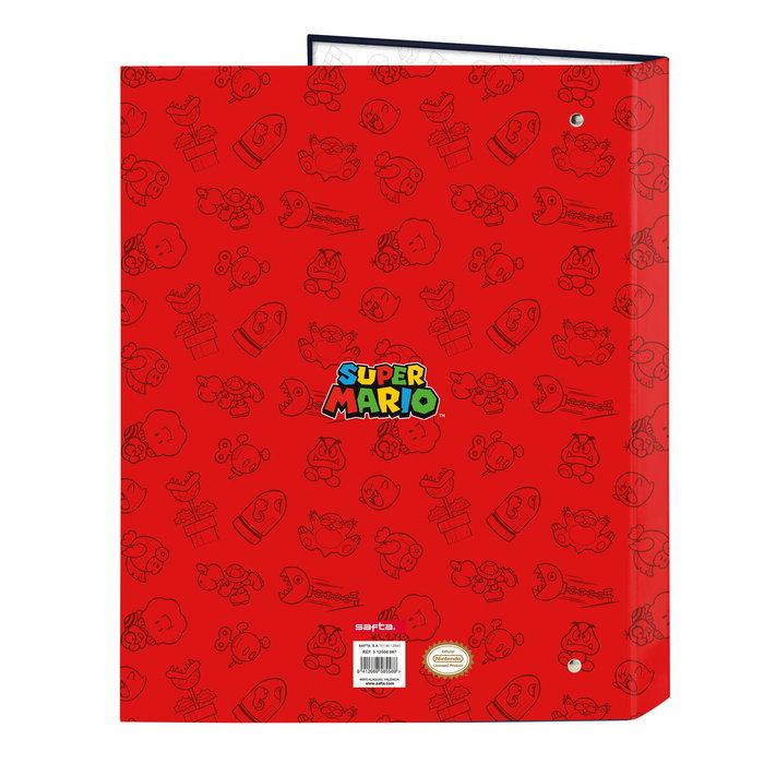 Safta Carpeta Super Mario Trick de 4 Anillas Mixtas Safta Carpeta Super Mario Trick de 4 Anillas Mixtas