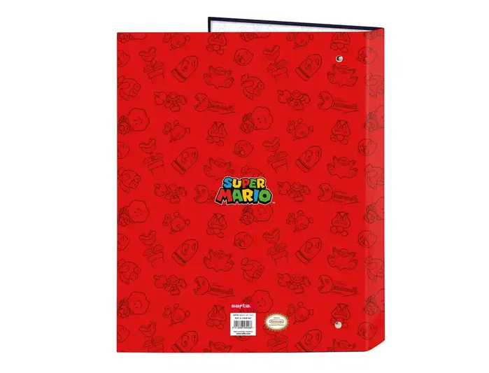 Safta Carpeta Super Mario Trick de 4 Anillas Mixtas Safta Carpeta Super Mario Trick de 4 Anillas Mixtas