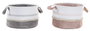 DKD Home Decor Surtido de 2 Cestas para la Ropa en Rosa Palo y Gris
