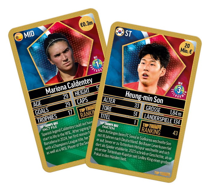 Winning Moves World Football Stars Juego de cartas 200 Pack Edición Alemana