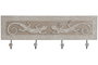 DKD Home Decor Perchero Boho MDF Metal Natural Blanco 4.5 x 16.5 x 47 cm (6 Unidades)