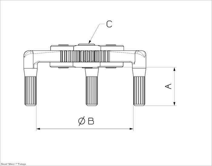 Extractor Filtros Garras 3/8" Ømax 72 Ømin 55