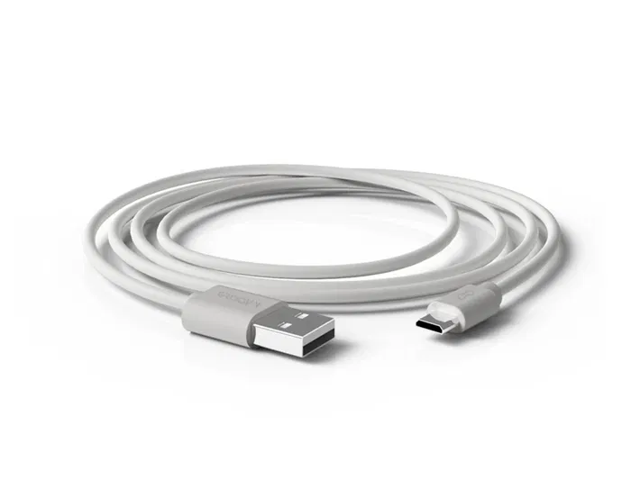 Groovy Cable USB-A a Micro USB 1 m Blanco - Para Carga y Sincronización de Dispositivos Android, Cámaras Digitales, Maquinillas de Afeitar y Más