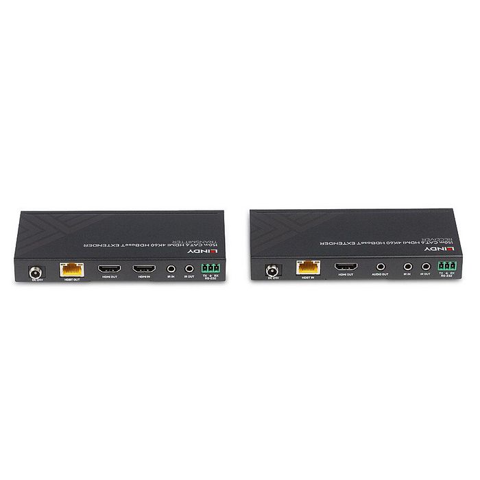 Lindy Extensor HDMI HDBaseT 18G - 150m por cable Cat.6, 4K60 HDR, IR Bidireccional, RS-232, PoC, CEC