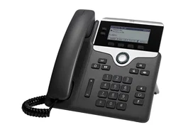 Cisco 7821 Teléfono IP, 2 Líneas, Negro y Plateado - Escritorio/Pared