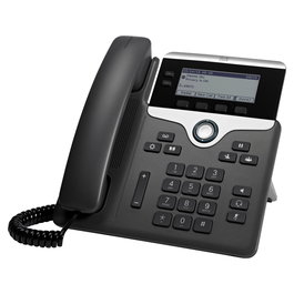 Cisco Systems Inc. Cisco IP Phone 7821 Teléfono IP con Pantalla 3.5", 2 Líneas, Compatible con PoE (802.3af), Color Negro/Plata