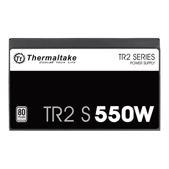 Thermaltake TR2 S 550W - Fuente de Alimentación ATX 80 PLUS certificada, 550 W, Negro, Cableado No Modular, Conectores: 20+4 pin, 4x SATA, 2x PCIe (6+2 pin), Ventilador de 12 cm