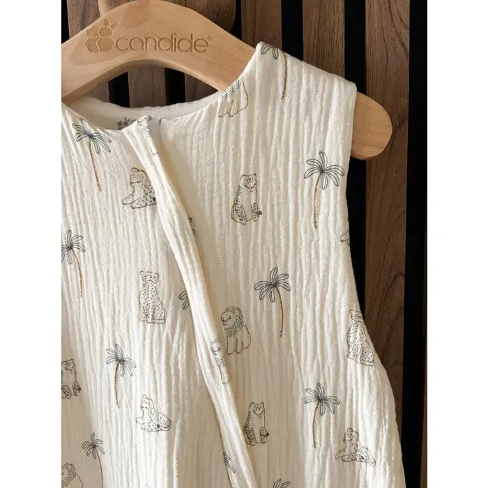 Candide CAN3275051161209 Saco de dormir de verano 90 cm 9/24 meses Estampado de tigre blanco