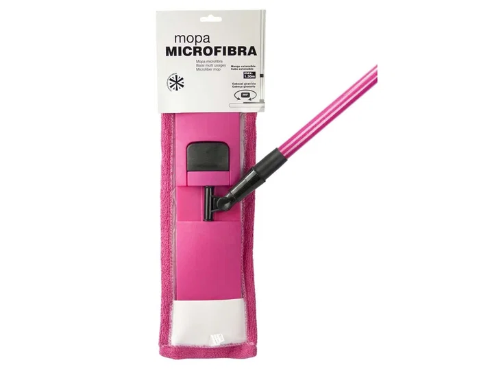 Blanca Mopa de microfibra basic con mango telescópico rotación 360