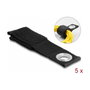 DeLOCK Correa de gancho y bucle con ojal 260 x 38 mm negro, 5 piezas