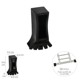 ORYX Contera Larguero Escalera Versión 2019 para Perfiles de 58 mm
