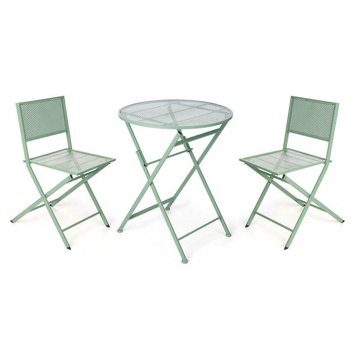 Ibergarden Set de Mesa y 2 Sillas Verde