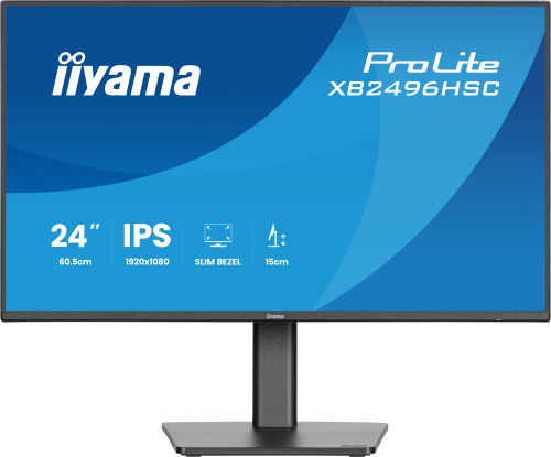 Iiyama XB2496HSC-B1 Monitor PC 23.8" IPS Full HD 1920x1080, Panel Mate, USB-C, HDMI, DisplayPort, Altura Ajustable