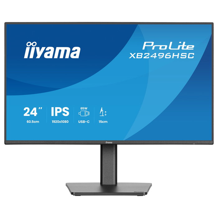 iiyama ProLite XB2496HSC-B1 60,5cm/24" (1920x1080) 144Hz 3ms IPS HDMI USB-C USB VESA Altavoces Negro