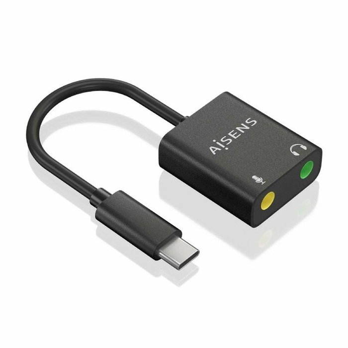 Aisens Conversor USB-C a 2x Jack 3.5 mm Negro A109-0767