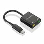 Aisens Conversor USB-C a 2x Jack 3.5 mm Negro A109-0767