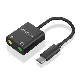 Aisens Conversor USB-C a 2x Jack 3.5 mm Negro A109-0767
