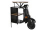 DKD Home Decor Mesa de Hierro y Mango con Diseño de Moto Desgastado Negro