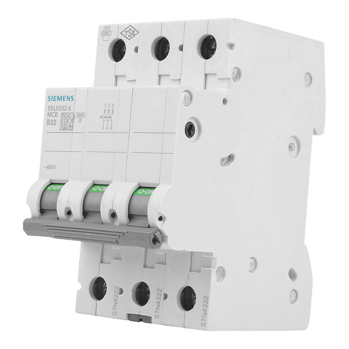Siemens 5SL6332-6 Disyuntor en miniatura 3P 32A 400V Tipo B Siemens 5SL6332-6 Disyuntor en miniatura 3P 32A 400V Tipo B