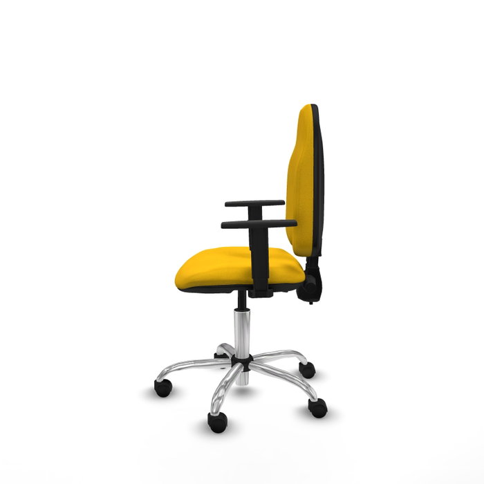 PIQUERAS Y CRESPO Silla de oficina Algarra con mecanismo de doble maneta, Amarillo PIQUERAS Y CRESPO Silla de oficina Algarra con mecanismo de doble maneta, Amarillo