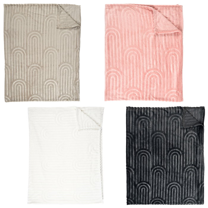 Home Deco Factory Manta Plaid Deco Arco 120x150 Colección Lounge Colores Surtidos