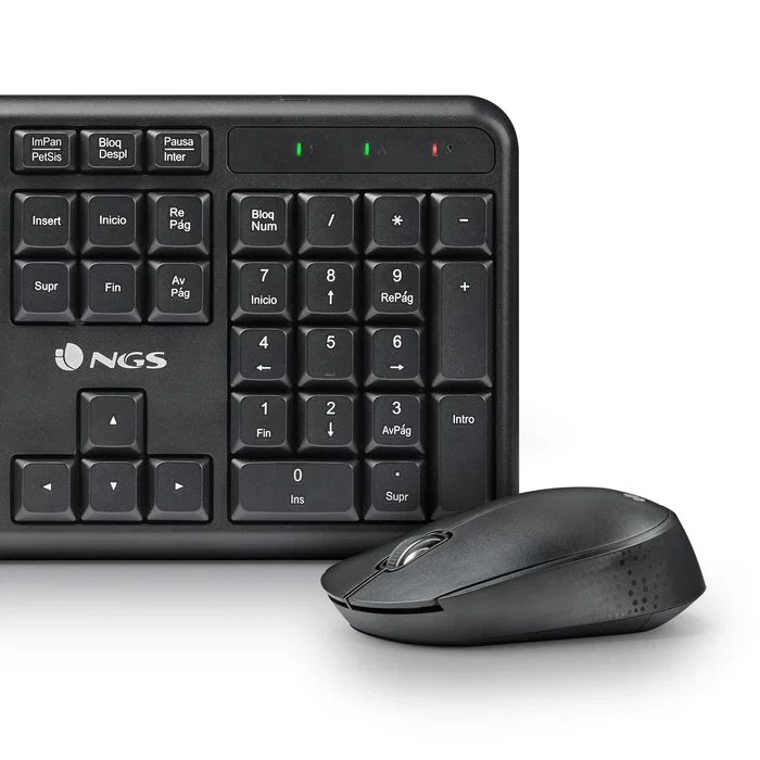NGS Harmony Kit Combo de Teclado y Ratón Inalámbrico Español Negro